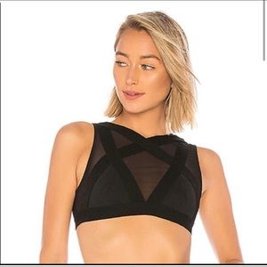 Alo Yoga Sheer Bandage Crop Top Sports Bra XS